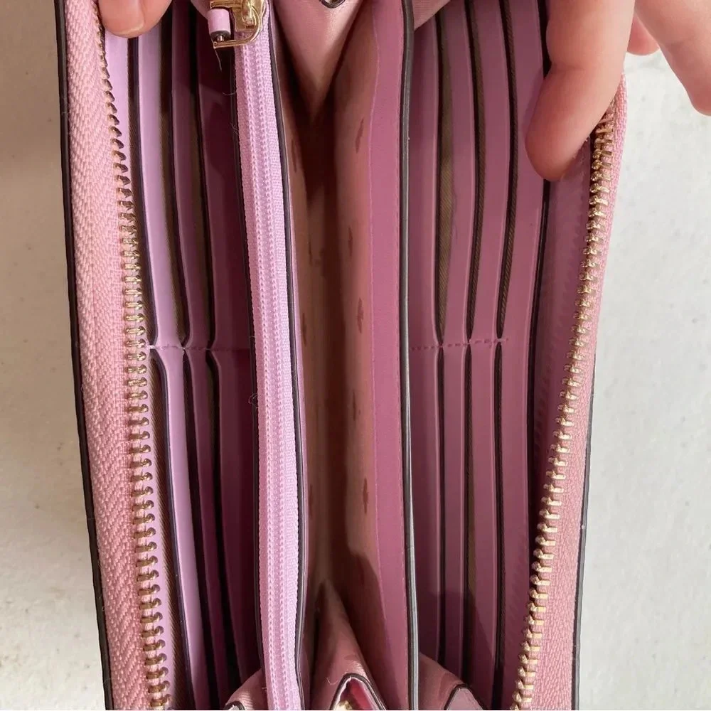 KATE SPADE Lola Glitter Tote & Wallet Pink Set